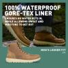 imageDanner Logger 917 Waterproof Moc Toe Work Boots for Men  Nubuck Leather with Breathable GoreTex Vibram SPE Midsole and 917 Traction OutsoleBone Brown