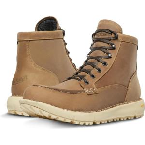 imageDanner Logger 917 Waterproof Moc Toe Work Boots for Men  Nubuck Leather with Breathable GoreTex Vibram SPE Midsole and 917 Traction OutsoleBone Brown