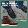 imageDanner 6 Bull Run Moc Toe Work Boots for Men  Oiled FullGrain Leather Upper with Non Slip Wedge Outsole and 3Density Cushion Footbed EH ResistantBrown