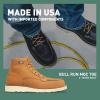 imageDanner 6 Bull Run Moc Toe Work Boots for Men  Oiled FullGrain Leather Upper with Non Slip Wedge Outsole and 3Density Cushion Footbed EH ResistantWheat