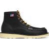 imageDanner 6 Bull Run Moc Toe Work Boots for Women  Durable FullGrain Leather with Non Slip Wedge Outsole and 3Density Cushion Footbed EH ResistantBlack