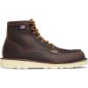imageDanner 6 Bull Run Moc Toe Work Boots for Women  Durable FullGrain Leather with Non Slip Wedge Outsole and 3Density Cushion Footbed EH ResistantBrown