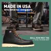imageDanner 6 Bull Run Steel Toe Work Boots for Men  Oiled FullGrain Leather with Non Slip Wedge Outsole and 3Density Cushion Footbed EH ResistantBlack