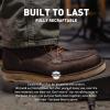 imageDanner 6 Bull Run Steel Toe Work Boots for Men  Oiled FullGrain Leather with Non Slip Wedge Outsole and 3Density Cushion Footbed EH ResistantBrown
