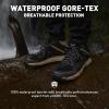 imageDanner Trail 2650 GoreTex Mid 4quot Waterproof Hiking Shoes for Men  Suede and Textile Upper with Comfort Footbed EXO Heel System ampamp Traction OutsoleBrownRed  Goretex