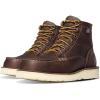 imageDanner 6 Bull Run Moc Toe Work Boots for Men  Oiled FullGrain Leather Upper with Non Slip Wedge Outsole and 3Density Cushion Footbed EH ResistantBrown
