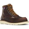 imageDanner 6 Bull Run Moc Toe Work Boots for Women  Durable FullGrain Leather with Non Slip Wedge Outsole and 3Density Cushion Footbed EH ResistantBrown