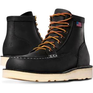 imageDanner 6 Bull Run Steel Toe Work Boots for Men  Oiled FullGrain Leather with Non Slip Wedge Outsole and 3Density Cushion Footbed EH ResistantBlack