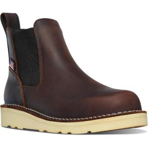 imageDanner Bull Run 5 Chelsea Boots For Women  Durable Lightweight FullGrain Leather Work Boots with Comfort Insole ampamp SlipResistant Outsole EH RatedBrown Wedge