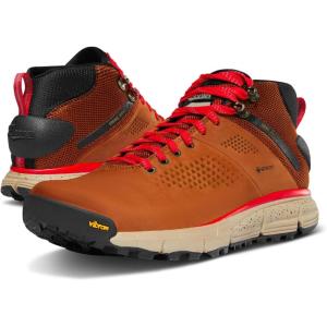 imageDanner Trail 2650 GoreTex Mid 4quot Waterproof Hiking Shoes for Men  Suede and Textile Upper with Comfort Footbed EXO Heel System ampamp Traction OutsoleBrownRed  Goretex
