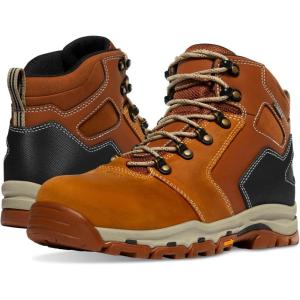 imageDanner Vicious 45 Waterproof Work Boots for Men  FullGrain Leather with Breathable GoreTex Lining Speed Lace System and Non Slip Heeled OutsoleTanBlack