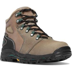 imageDanner Vicious NMT 4 Composite Toe Work Boots for Women  Waterproof and Breathable Leather Upper SlipResistant Rubber Vibram Outsole EH ResistantBrownGreen