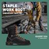 imageDanner 8 Quarry USA Waterproof Work Boots for Men  FullGrain Leather with GoreTex 3Density Cushion Footbed ampamp Traction Heel Outsole EH ResistantBlack