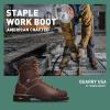 imageDanner 8 Quarry USA Waterproof Work Boots for Men  FullGrain Leather with GoreTex 3Density Cushion Footbed ampamp Traction Heel Outsole EH ResistantBrown