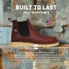 imageDanner Bull Run 6quot Chelsea Steel Toe Work Boots for Men  FullGrain Leather with Oil and SlipResistant Wedge Outsole EH Resistant and Made in USABrown