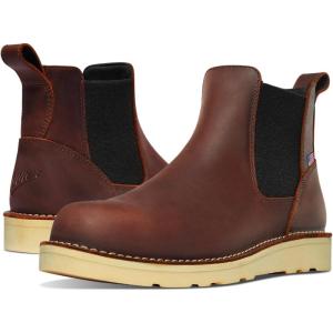 imageDanner 6 Bull Run Chelsea Work Boots for Men  Oiled FullGrain Leather Upper with Mesh Lining 3Density Cushion Footbed and Non Slip Wedge OutsoleBrown
