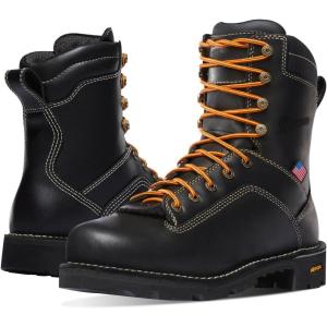 imageDanner 8 Quarry USA Waterproof Work Boots for Men  FullGrain Leather with GoreTex 3Density Cushion Footbed ampamp Traction Heel Outsole EH ResistantBlack
