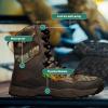 imageDanner Vital 8 Waterproof Hunting Boots for Men  AbrasionResistant Leather ampamp Textile Upper ShockAbsorbing Footbed ampamp Non Slip Traction OutsoleRealtree Edge