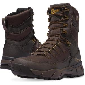 imageDanner Vital 8 Waterproof Hunting Boots for Men  AbrasionResistant Leather ampamp Textile Upper ShockAbsorbing Footbed ampamp Non Slip Traction OutsoleBrown