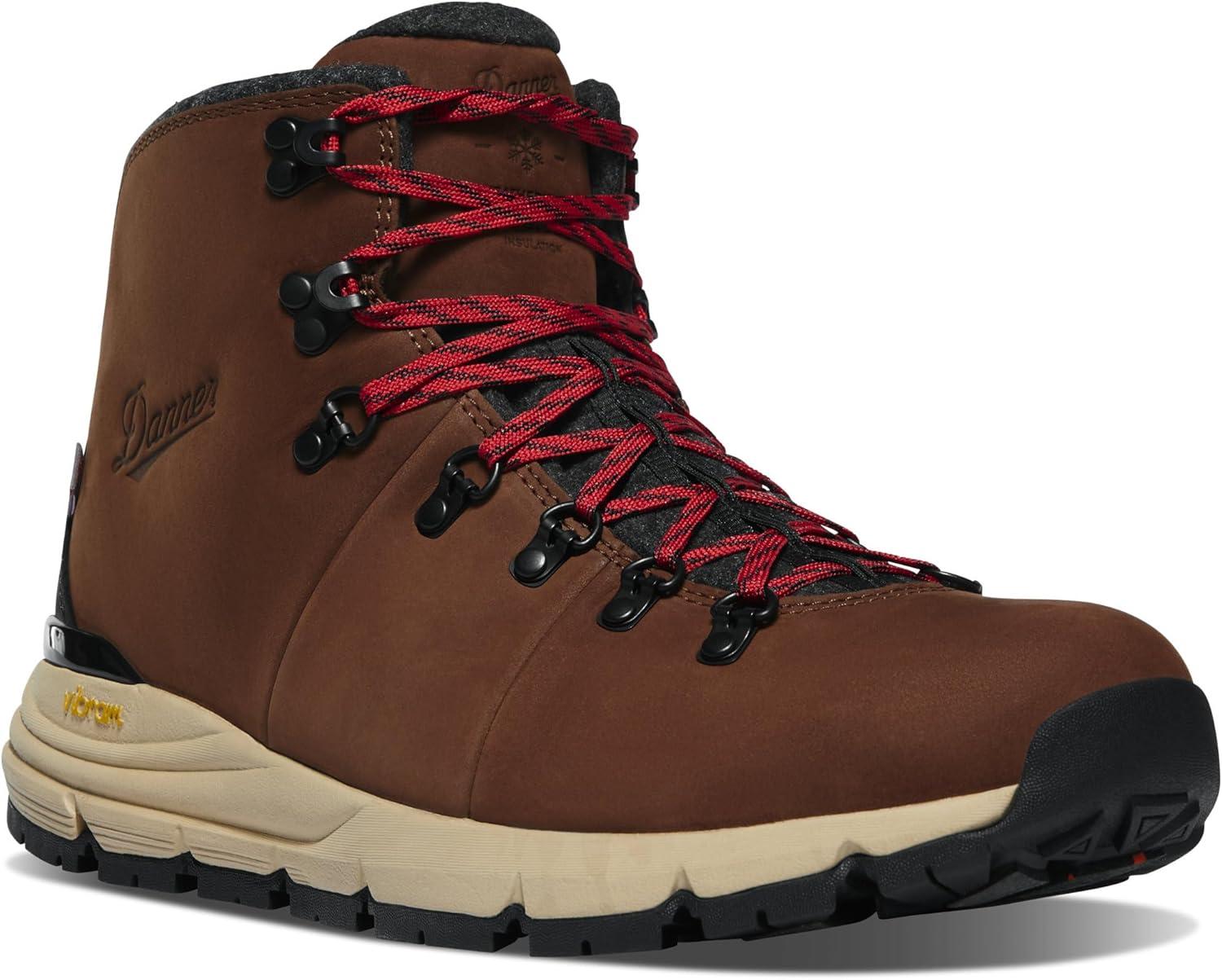 imageDanner Mens Mountain 600 45quot 200G Waterproof Hiking BootPineconeBrick Red