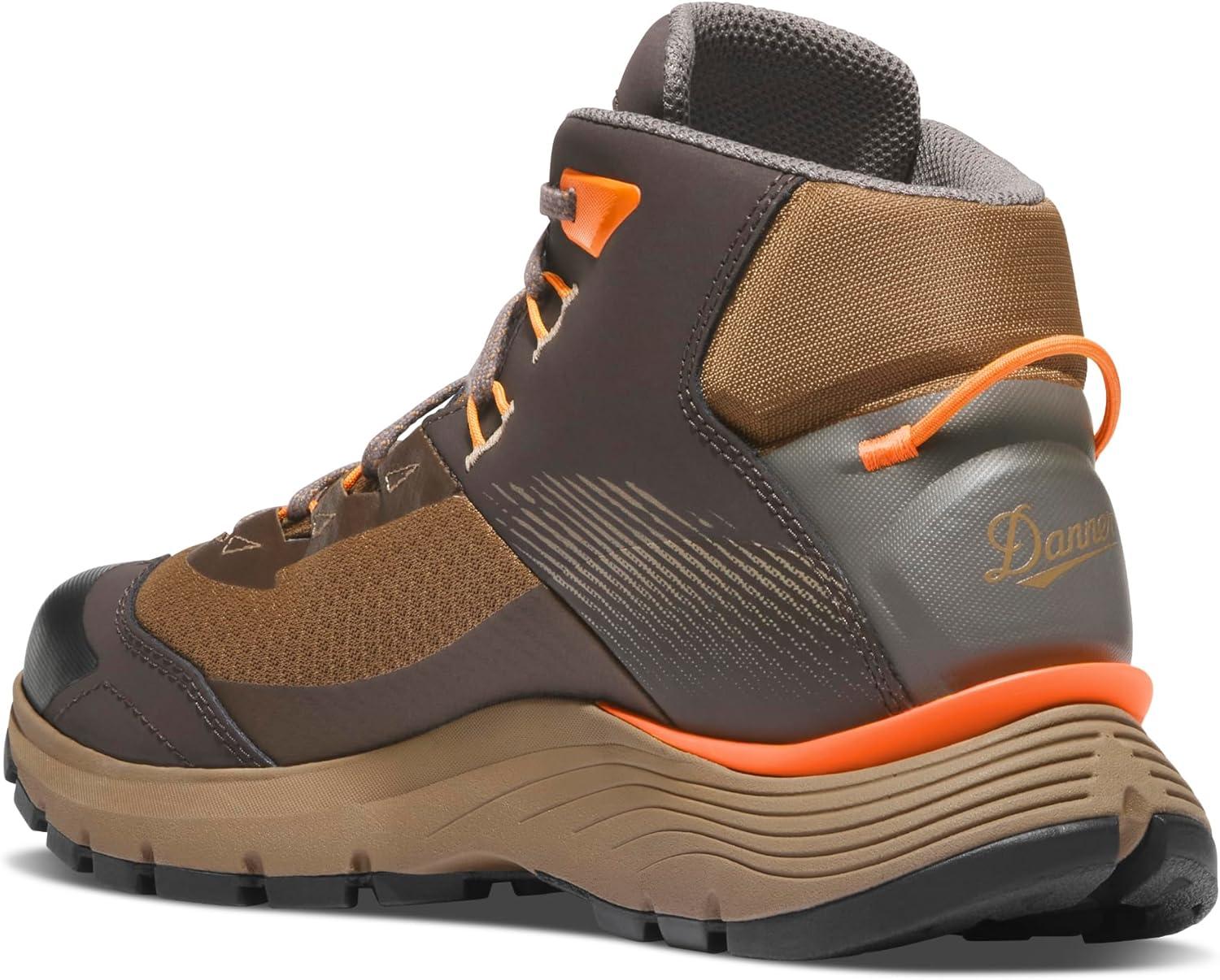 imageDanner Mens Trail Junction Mid Hiking BootMalt BrownPoppy Orange