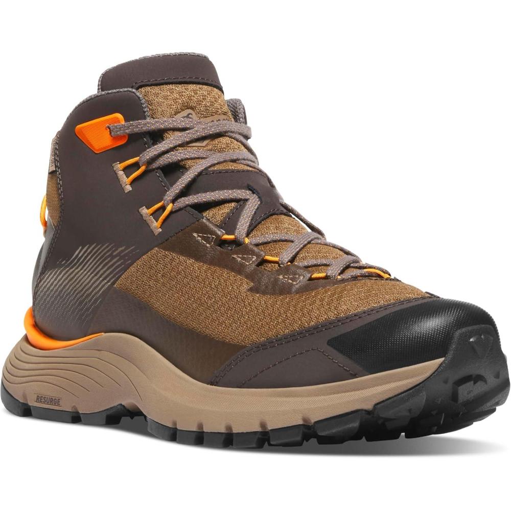 imageDanner Mens Trail Junction Mid Hiking BootMalt BrownPoppy Orange
