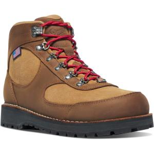 imageDanner Mens Cascade Crest 5quot GoreTex Hiking BootGrizzly BrownRhodo Red