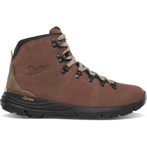 imageDanner Mountain 600 Leaf GoreTex Waterproof Hiking Boots for Men Made with FullGrain Leather with Breathable GoreTex Barrier and Traction OutsoleDark EarthChocolate Chip