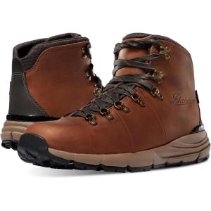 imageDanner Mountain 600 Leaf GoreTex Waterproof Hiking Boots for Men Made with FullGrain Leather with Breathable GoreTex Barrier and Traction OutsoleRich Brown