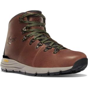 imageDanner Mountain 600 Leaf GoreTex Waterproof Hiking Boots for Men Made with FullGrain Leather with Breathable GoreTex Barrier and Traction OutsoleWalnutGreenfull Grain